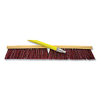 Poly Push Broom Kit, 24 x 60, Polypropylen Bristles, Metal Handle, Maroon/Yellow (20324KIT)