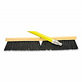 Tampico Push Broom Kit, 24 x 64, Tampico Bristles, Metal Handle, Black/Yellow (20224KIT)