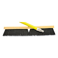 Tampico Push Broom Kit, 24 x 64, Tampico Bristles, Metal Handle, Black/Yellow (20224KIT)