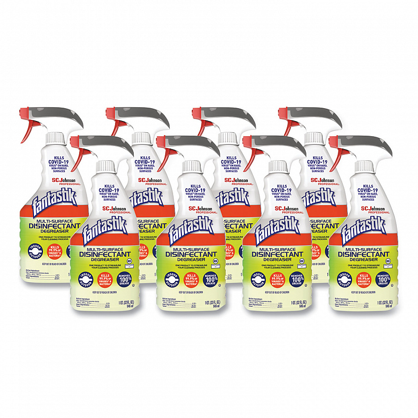 Multi-Surface Disinfectant Degreaser, Herbal Scent, 32 oz Spray Bottle, 8/Carton (311836)