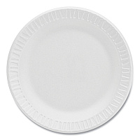 Concorde Foam Plate, 6" dia, White, 1,000/Carton (6PWCR)