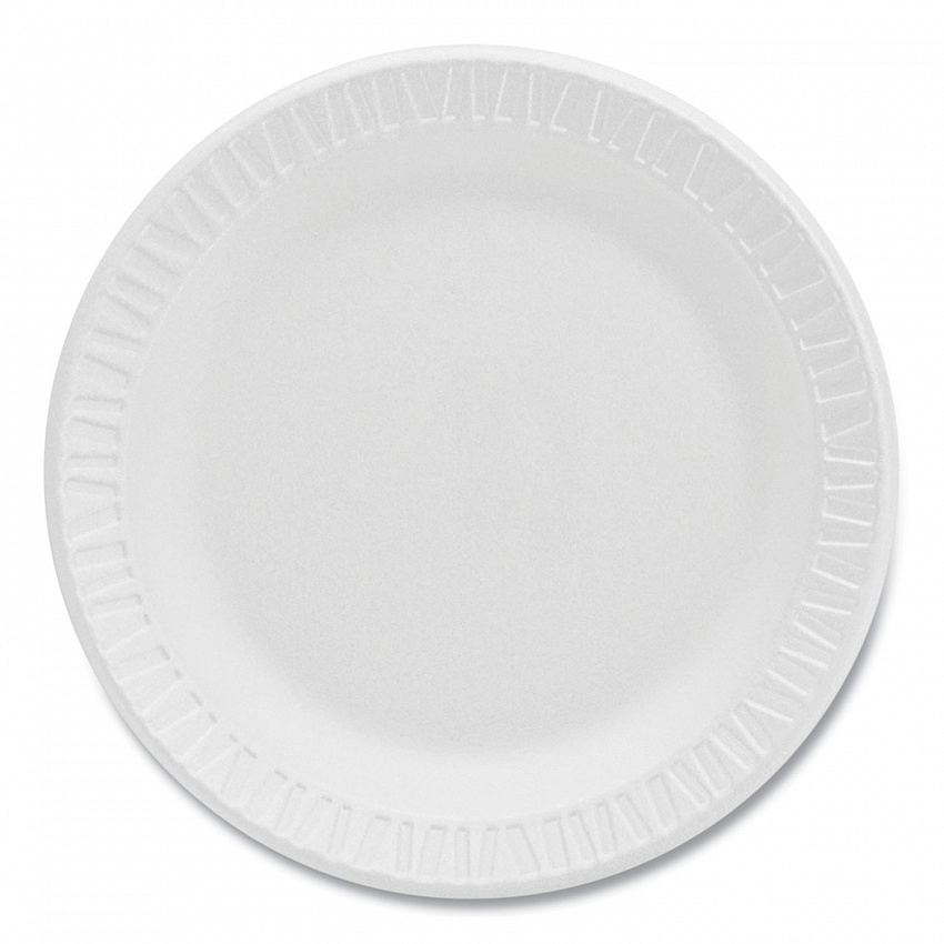 Concorde Foam Plate, 6" dia, White, 1,000/Carton (6PWCR)