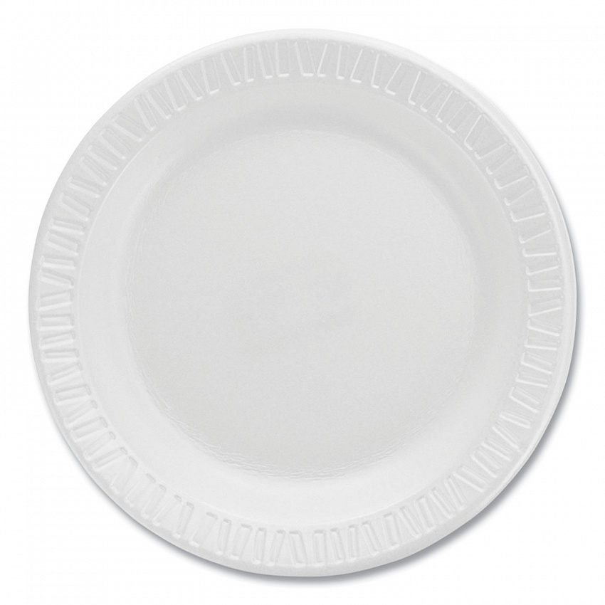 Quiet Classic Laminated Foam Dinnerware Plates, 6" dia, White, 125/Pack, 8 Packs/Carton (6PWQR)