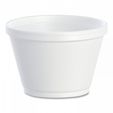 Foam Containers, 6 oz, White, 50/Bag, 20 Bags/Carton (6SJ12)