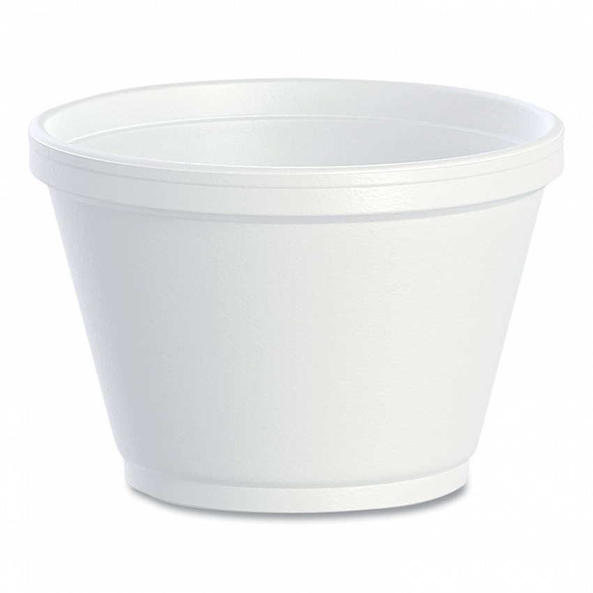 Foam Containers, 6 oz, White, 50/Bag, 20 Bags/Carton (6SJ12)