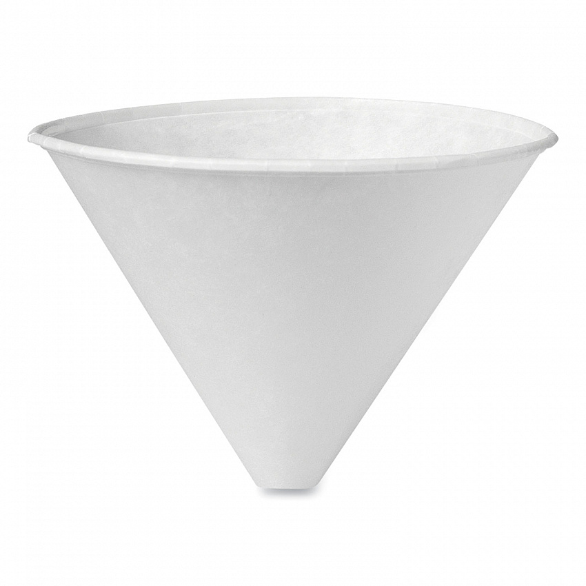 Bare Eco-Forward Treated Paper Funnel Cups, ProPlanet Seal, 6 oz, White, 250/Bag, 10/Carton (6SRX)