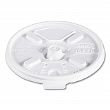 Lift n' Lock Plastic Hot Cup Lids, Fits 10 oz Hot Cups, White, 1,000/Carton (10FTL)