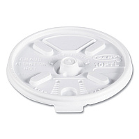 Lift n' Lock Plastic Hot Cup Lids, Fits 10 oz Hot Cups, White, 1,000/Carton (10FTL)