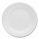 Concorde Foam Plate, 10.25" dia, White, 125/Pack, 4 Packs/Carton (10PWCR)