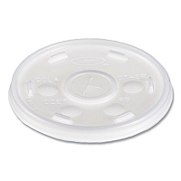 Plastic Cold Cup Lids, Fits 10 oz Cold Cups, Translucent, 100/Pack, 10 Packs/Carton (10SL)