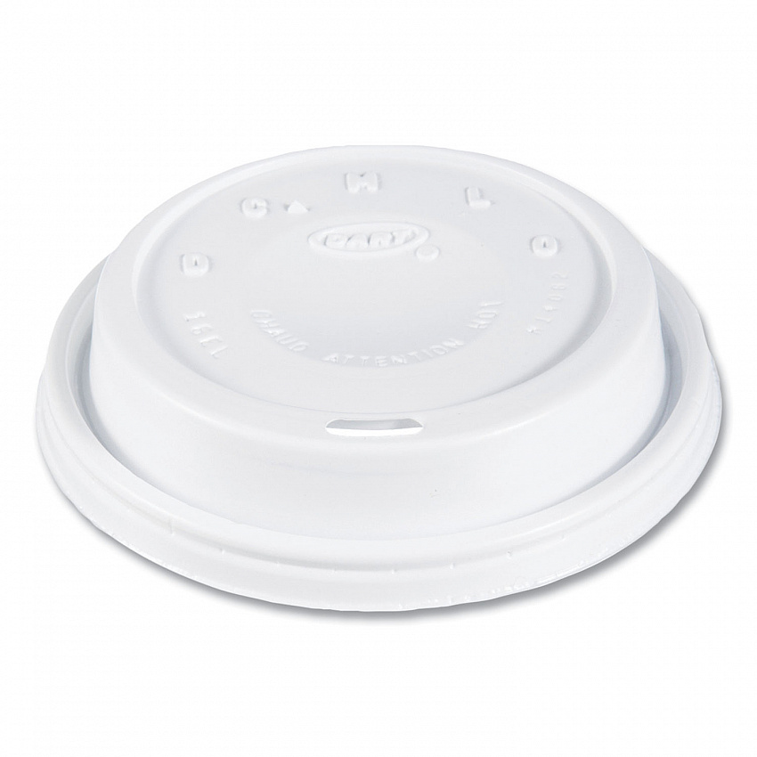 Cappuccino Dome Sipper Lids, Fits 12 oz to 24 oz Hot Cups, Plastic, White, 1,000/Carton (16EL)