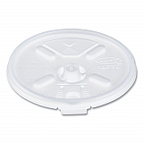 Lift n' Lock Plastic Hot Cup Lids With Straw Slot, Fits 12 oz to 24 oz Hot Cups, Plastic, Translucent, 100/Pack, 10 Packs/CT (16FTLS)