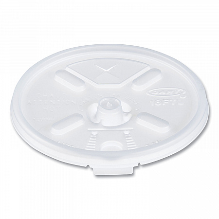 Lift n' Lock Plastic Hot Cup Lids With Straw Slot, Fits 12 oz to 24 oz Hot Cups, Plastic, Translucent, 100/Pack, 10 Packs/CT (16FTLS)