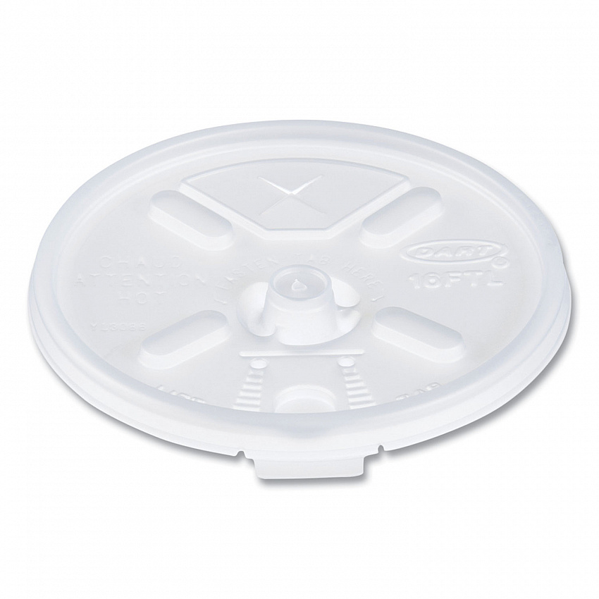Lift n' Lock Plastic Hot Cup Lids With Straw Slot, Fits 12 oz to 24 oz Hot Cups, Plastic, Translucent, 100/Pack, 10 Packs/CT (16FTLS)