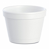 Bowl Containers, 4 oz, White, Foam, 1,000/Carton (4J6)