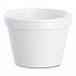Bowl Containers, 4 oz, White, Foam, 1,000/Carton (4J6)