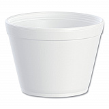 Foam Containers, Extra Squat, 16 oz, White, 25/Bag, 20 Bags/Carton (16MJ32)