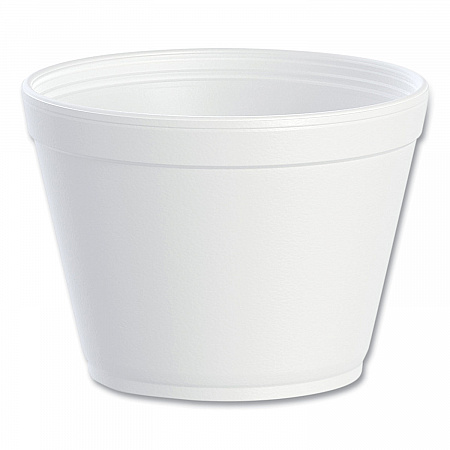 Foam Containers, Extra Squat, 16 oz, White, 25/Bag, 20 Bags/Carton (16MJ32)