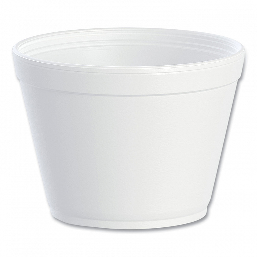 Foam Containers, Extra Squat, 16 oz, White, 25/Bag, 20 Bags/Carton (16MJ32)