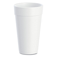 Foam Drink Cups, 20 oz, White, 500/Carton (20J16)