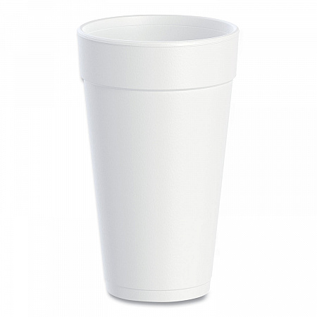 Foam Drink Cups, 20 oz, White, 500/Carton (20J16)