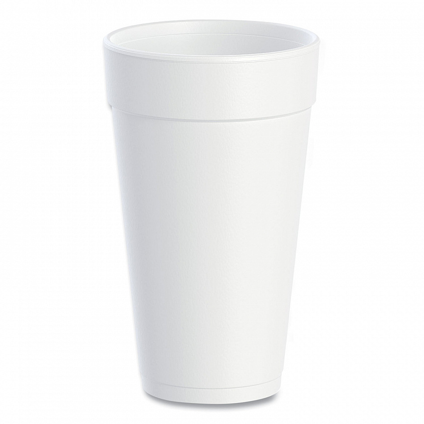 Foam Drink Cups, 20 oz, White, 500/Carton (20J16)