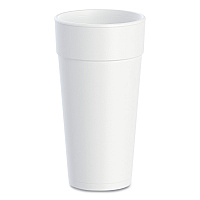 Foam Drink Cups, Hot/Cold, 24 oz, White, 25/Bag, 20 Bags/Carton (24J16)