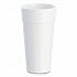 Foam Drink Cups, Hot/Cold, 24 oz, White, 25/Bag, 20 Bags/Carton (24J16)
