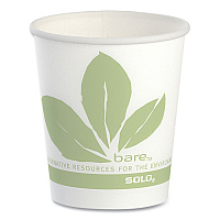 Bare Eco-Forward Treated Paper Cold Cups, ProPlanet Seal, 3 oz, Bare Design, 100/Sleeve, 50 Sleeves/Carton (44BB)
