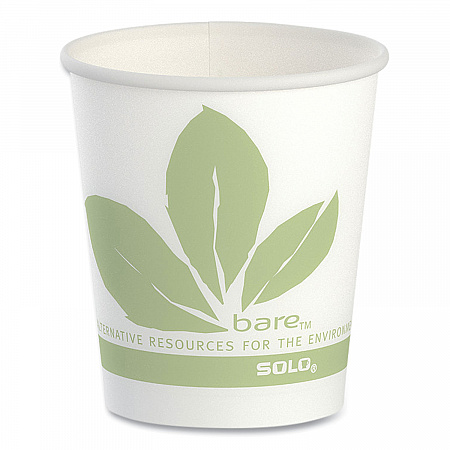 Bare Eco-Forward Treated Paper Cold Cups, ProPlanet Seal, 3 oz, Bare Design, 100/Sleeve, 50 Sleeves/Carton (44BB)