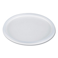 Plastic Lids for Foam Containers, Flat, Vented, Fits 24 oz to 32 oz, Translucent, 100/Pack, 5 Packs/Carton (48JL)