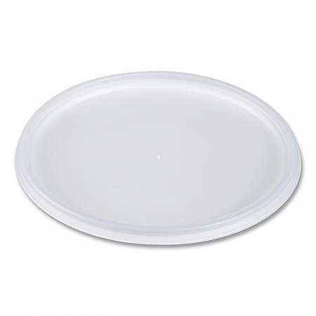 Plastic Lids for Foam Containers, Flat, Vented, Fits 24 oz to 32 oz, Translucent, 100/Pack, 5 Packs/Carton (48JL)