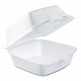 Foam Hinged Lid Containers, 5.38 x 5.5 x 2.88, White, 500/Carton (50HT1)
