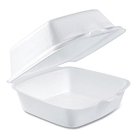 Foam Hinged Lid Containers, 5.38 x 5.5 x 2.88, White, 500/Carton (50HT1)