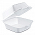 Foam Hinged Lid Containers, 5.38 x 5.5 x 2.88, White, 500/Carton (50HT1)