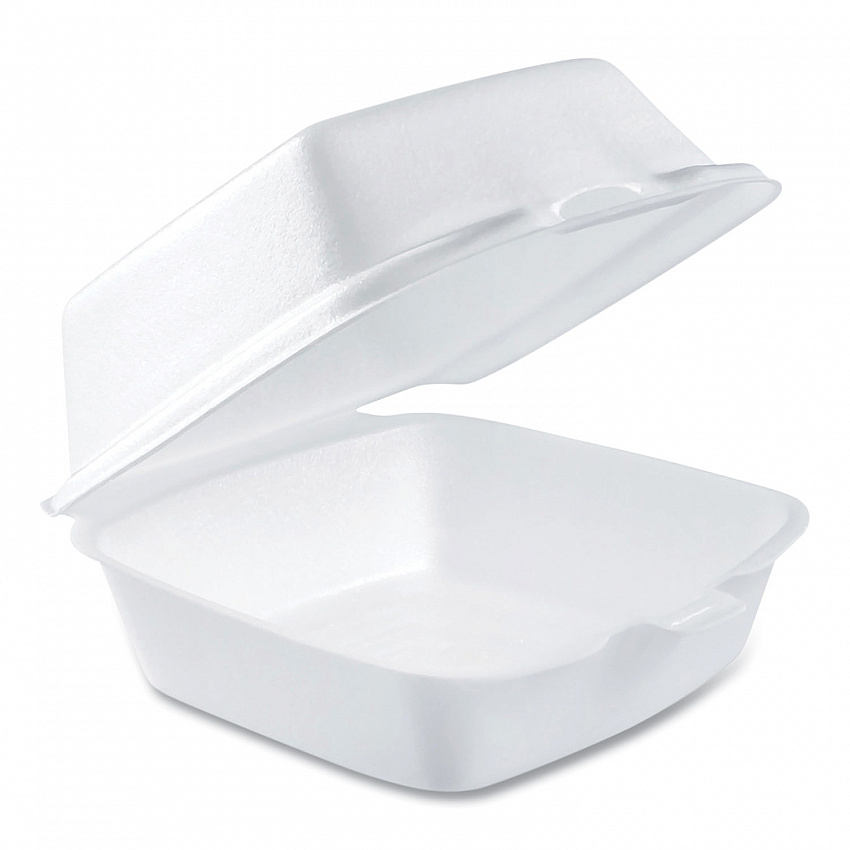 Foam Hinged Lid Containers, 5.38 x 5.5 x 2.88, White, 500/Carton (50HT1)