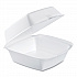 Foam Hinged Lid Containers, 6 x 5.78 x 3, White, 500/Carton (60HT1)