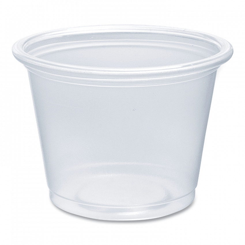 Conex Complements Portion/Medicine Cups, 1 oz, Plastic, Clear, 125/Bag, 20 Bags/Carton (100PC)