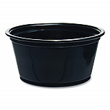 Conex Complements Portion/Medicine Cups, 2 oz, Plastic, Black, 125/Bag, 20 Bags/Carton (200PCBLK)