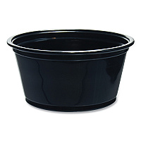 Conex Complements Portion/Medicine Cups, 2 oz, Plastic, Black, 125/Bag, 20 Bags/Carton (200PCBLK)