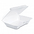 Foam Hinged Lid Containers, 6.4 x 9.3 x 2.6, White, 200/Carton (206HT1R)