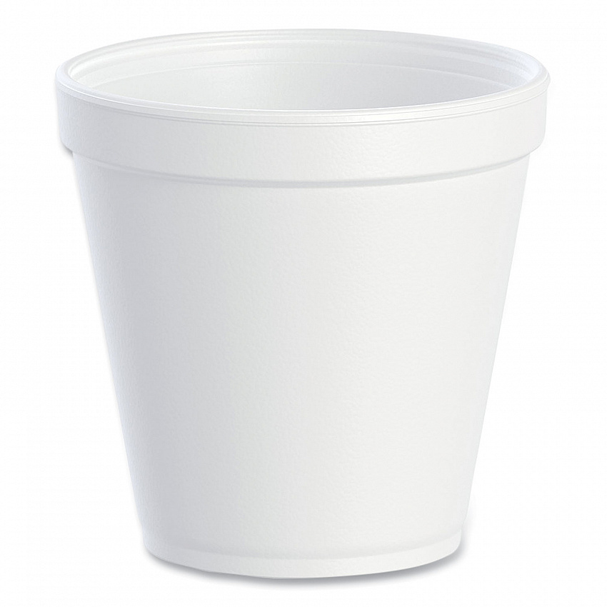 Foam Containers, Squat, 16 oz, White, 25/Bag, 20 Bags/Carton (16MJ20)