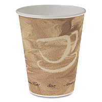Mistique Polycoated Hot Paper Cups, 8 oz, Brown, 50/Sleeve, 20 Sleeves/Carton (378MS)