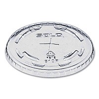 Plastic Cold Cup Lids, Fits 9 oz to 10 oz Cold Cups, Clear, 1,000/Carton (610TS)
