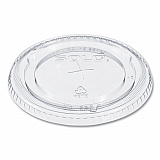 PETE Flat Straw-Slot Cold Cup Lids, Fits 16 oz to 24 oz Cold Cups, Plastic, Clear, 100/Pack, 10 Packs/Carton (626TSCT)