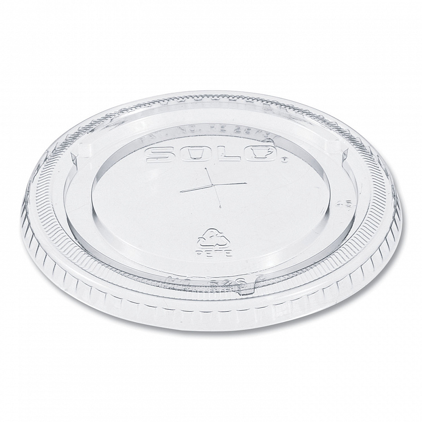 PETE Flat Straw-Slot Cold Cup Lids, Fits 16 oz to 24 oz Cold Cups, Plastic, Clear, 100/Pack, 10 Packs/Carton (626TSCT)