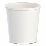 Flexstyle Double Poly Paper Containers, 16 oz, White, Paper, 25/Pack, 20 Packs/Carton (H4165U)