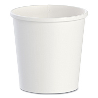 Flexstyle Double Poly Paper Containers, 16 oz, White, Paper, 25/Pack, 20 Packs/Carton (H4165U)