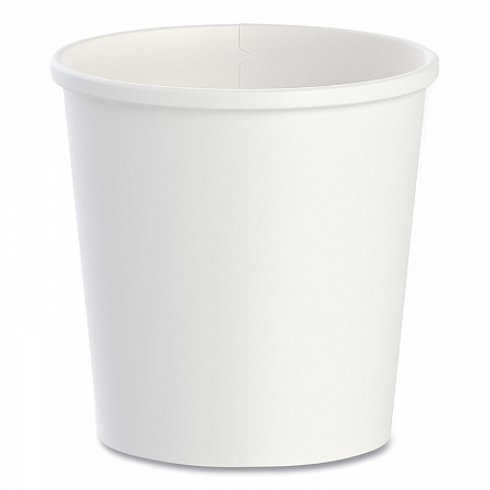 Flexstyle Double Poly Paper Containers, 16 oz, White, Paper, 25/Pack, 20 Packs/Carton (H4165U)