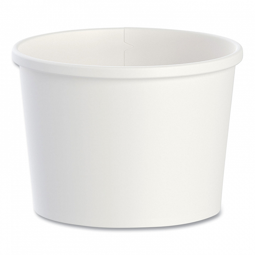 Flexstyle Double Poly Paper Containers, 12 oz, 3.6" Diameter, White, Paper, 25/Bag, 20 Bags/Carton (HS4125WH)